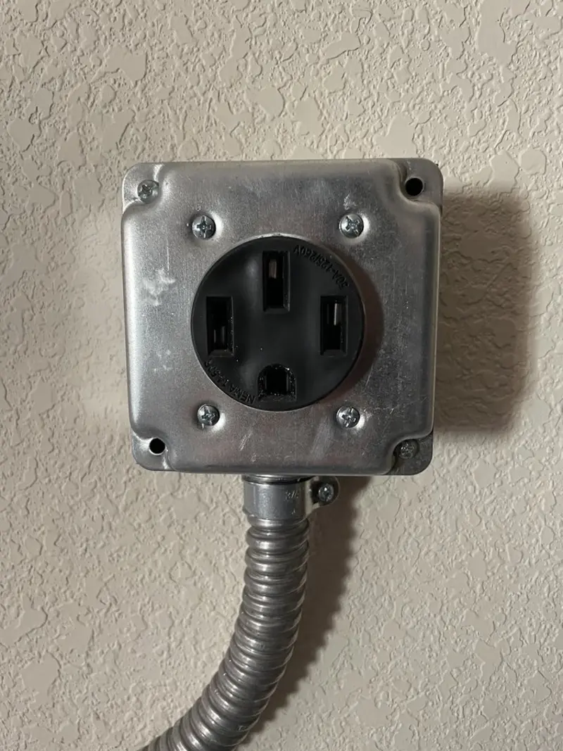 NEMA 14-50 outlet installed for Electrical Panel Upgrade in Big Rapids